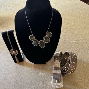 Fashion Belt With Two Necklaces